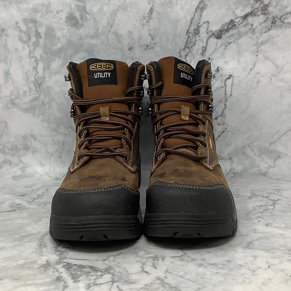 Keen Woman's 8.5W Bison Evanston 6" Waterproof Carbon Fiber Toe Boot BR16-12 - Picture 2 of 8